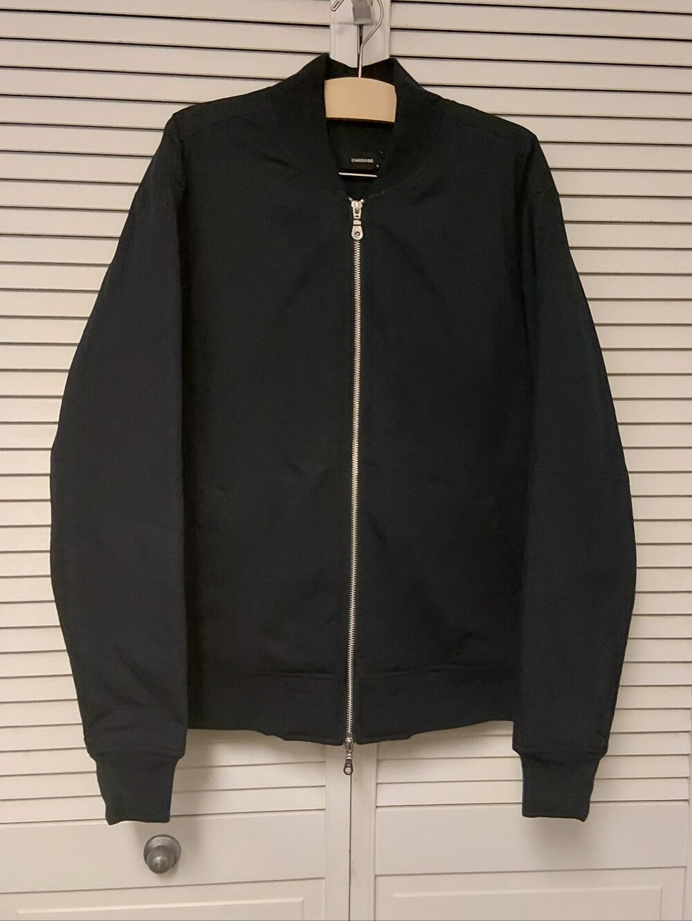 Zanerobe Navy Bomber Jacket with Silver Zip
